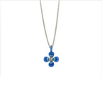 Double Four Petal Flower Pendant