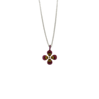 Double Four Petal Flower Pendant