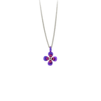 Double Four Petal Flower Pendant