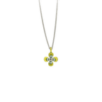Double Four Petal Flower Pendant