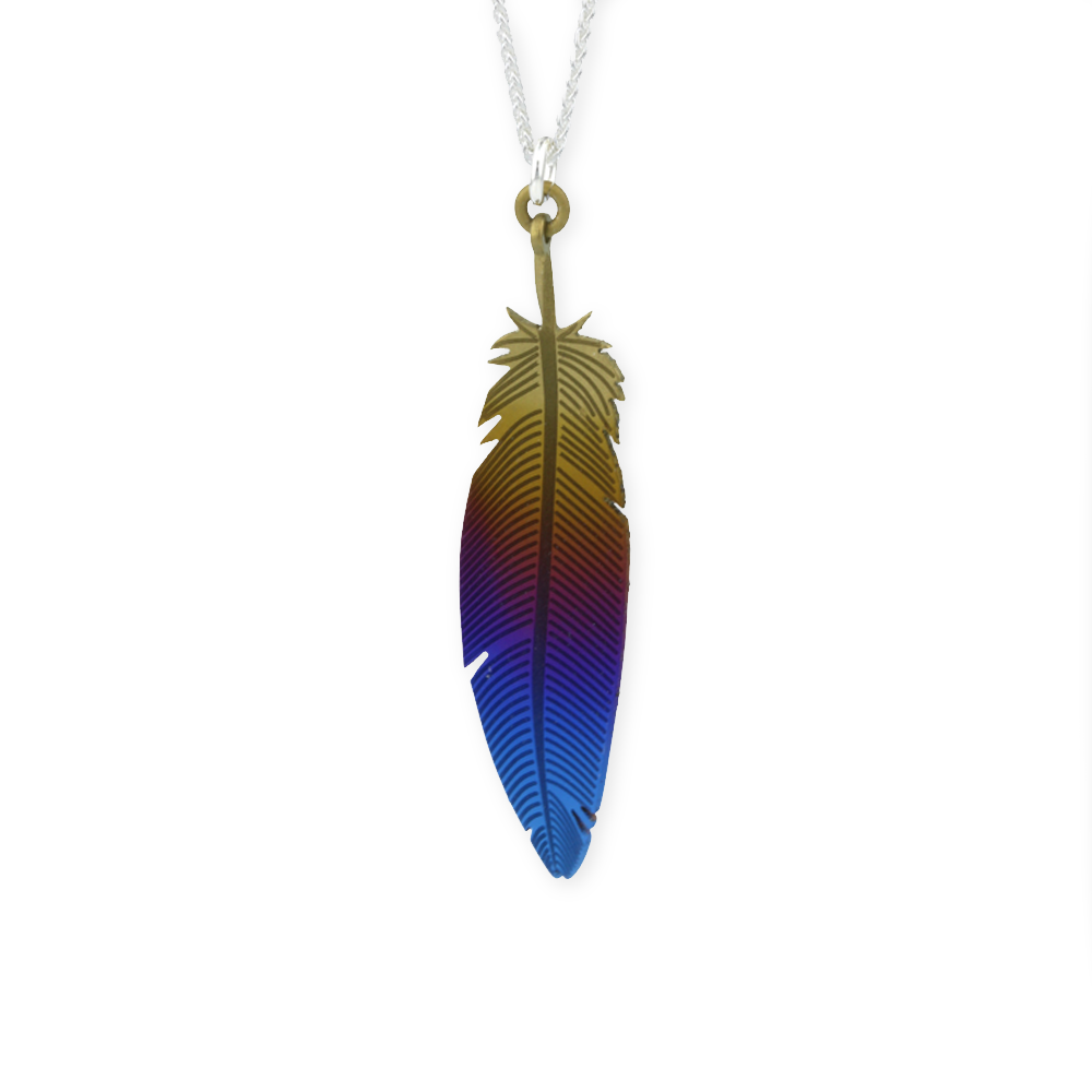 Lovebird Feather Necklace