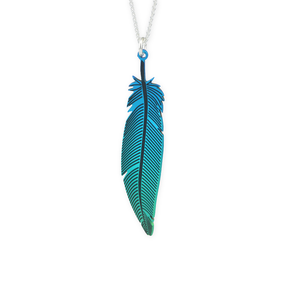 Lovebird Feather Necklace