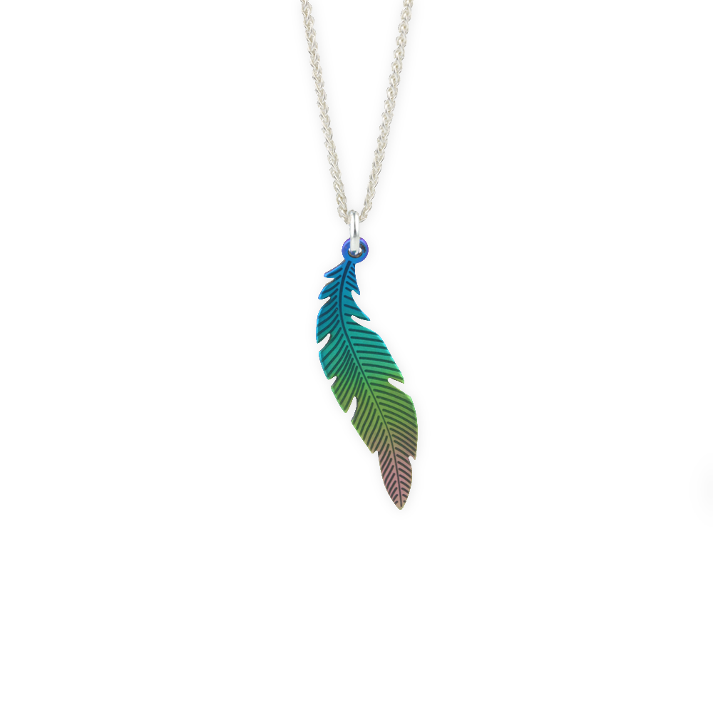 Small Curved Feather Necklace