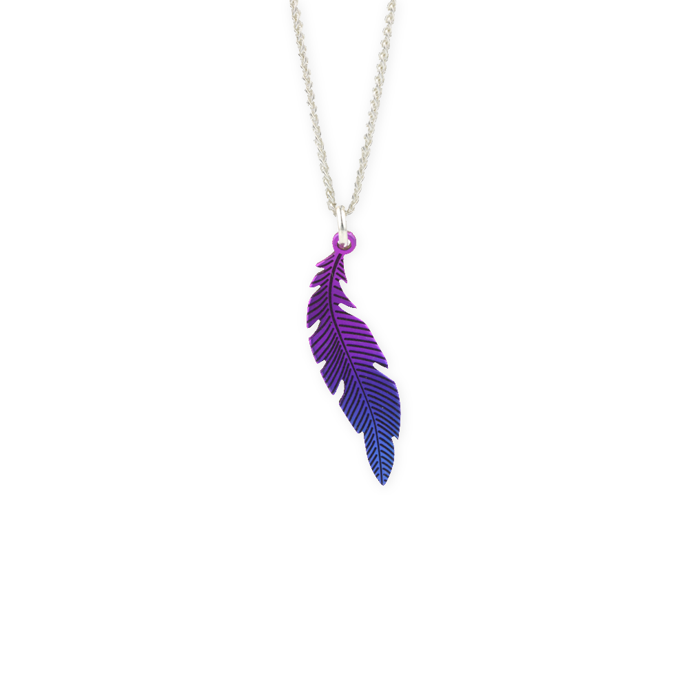Small Curved Feather Necklace