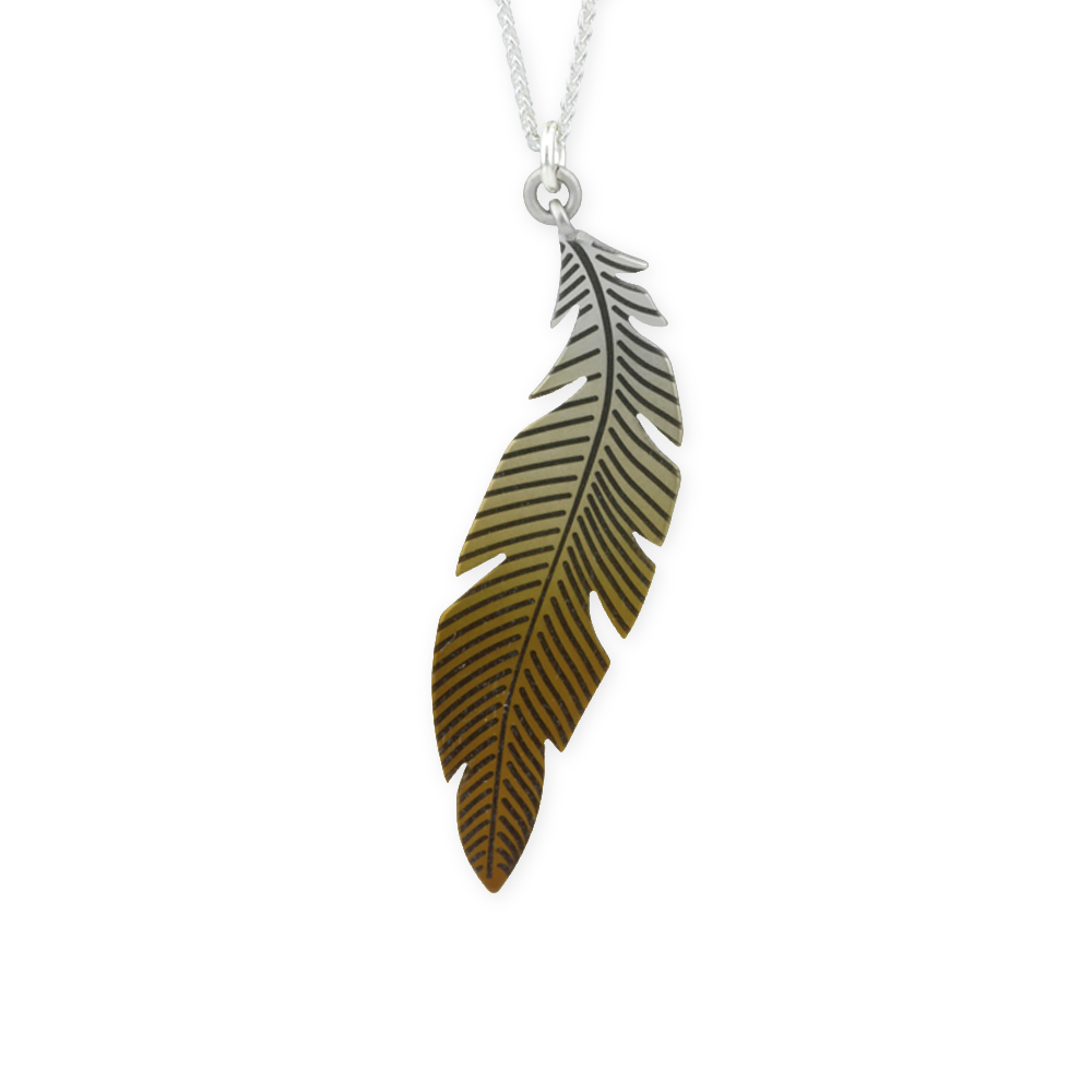 Large Curved Feather Necklace