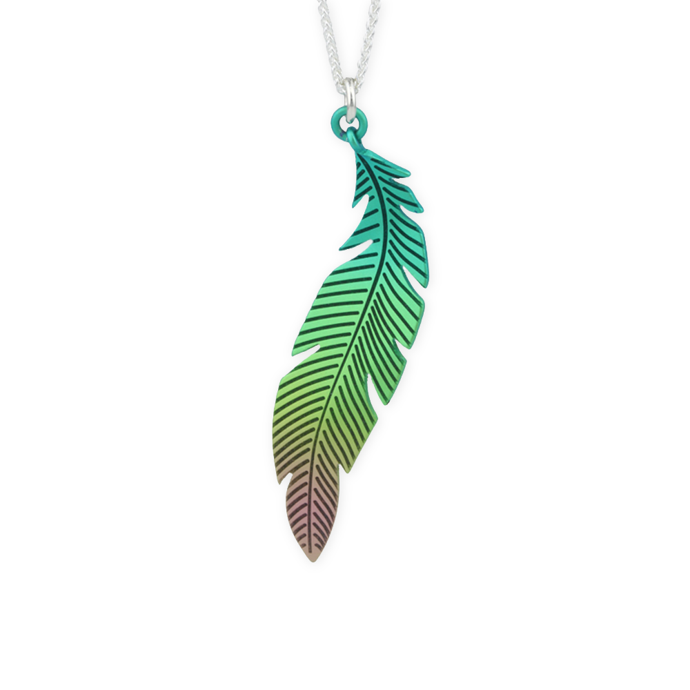 Large Curved Feather Necklace