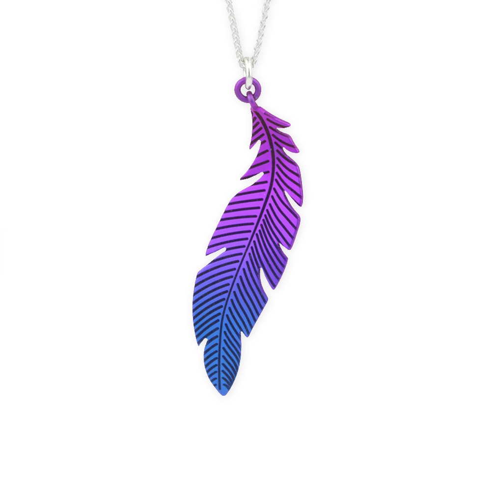 Large Curved Feather Necklace