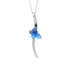 Single Butterfly Stem Pendant