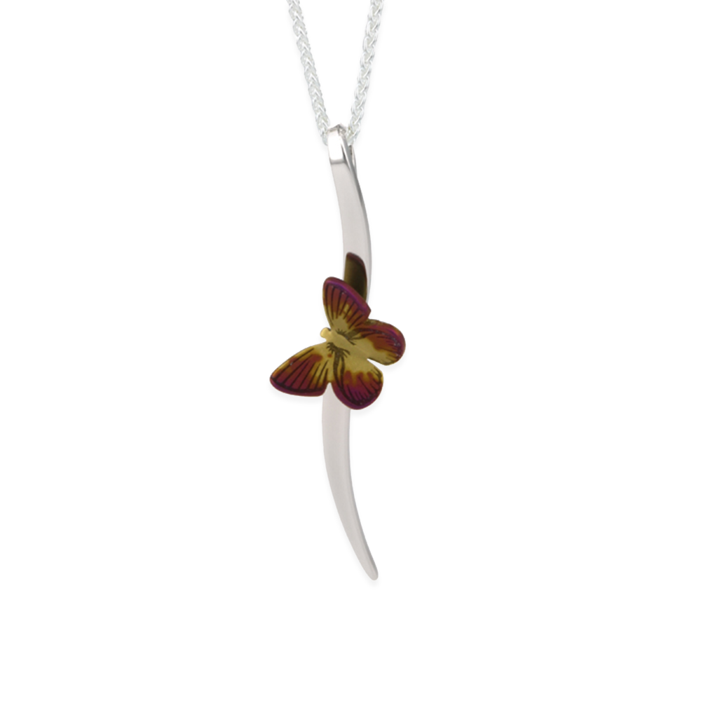 Single Butterfly Stem Pendant