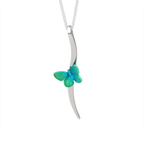 Single Butterfly Stem Pendant