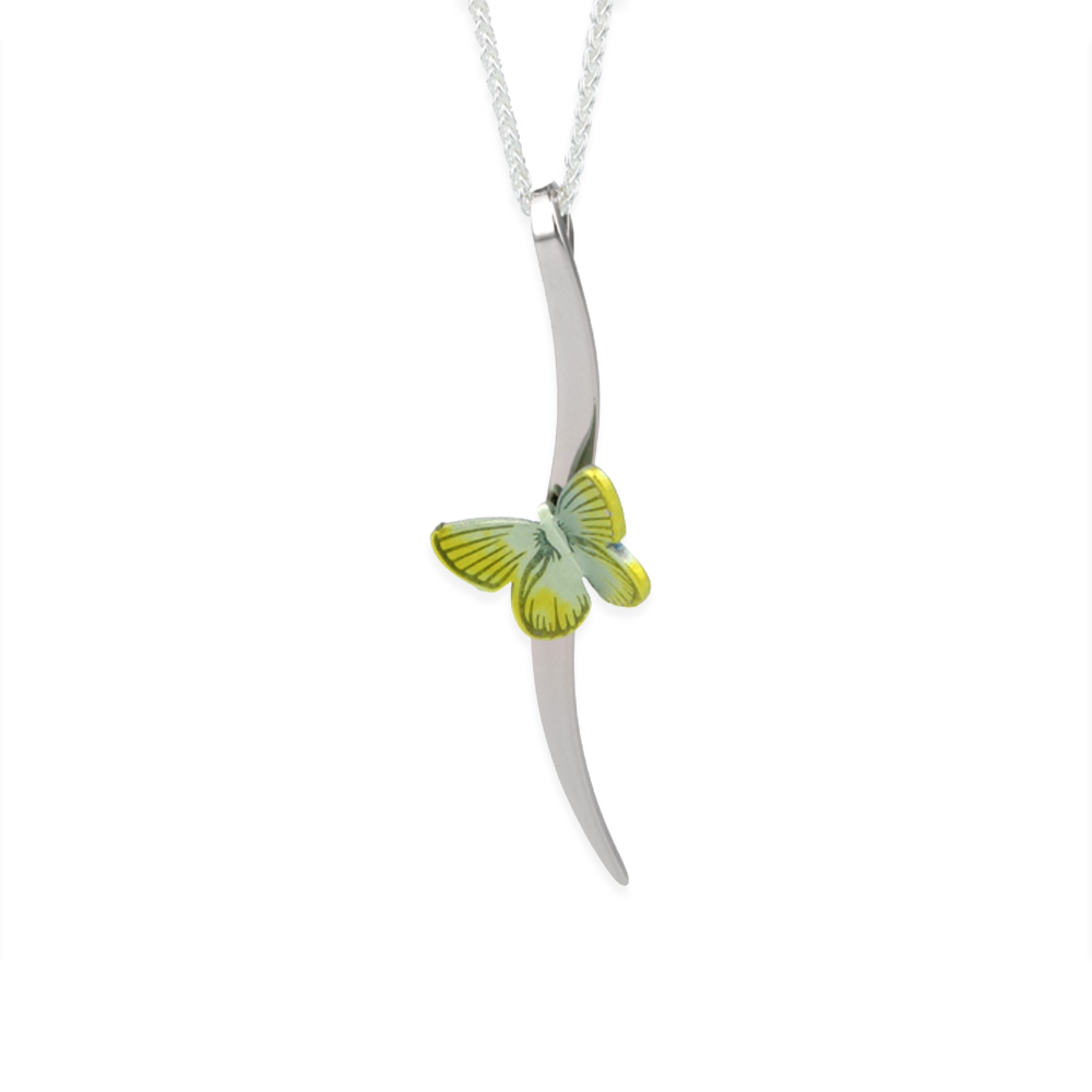 Single Butterfly Stem Pendant