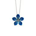 Triple Five Petal Flower Pendant Necklace