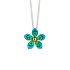 Triple Five Petal Flower Pendant Necklace