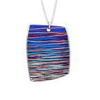 Extra large Scratch Art Pendant