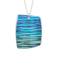 Extra large Scratch Art Pendant