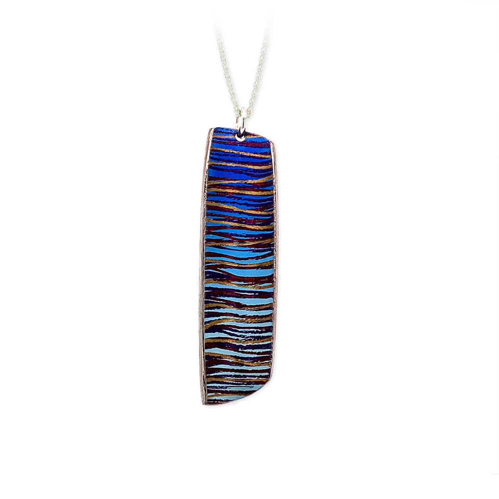 Large Scratch Art Pendant