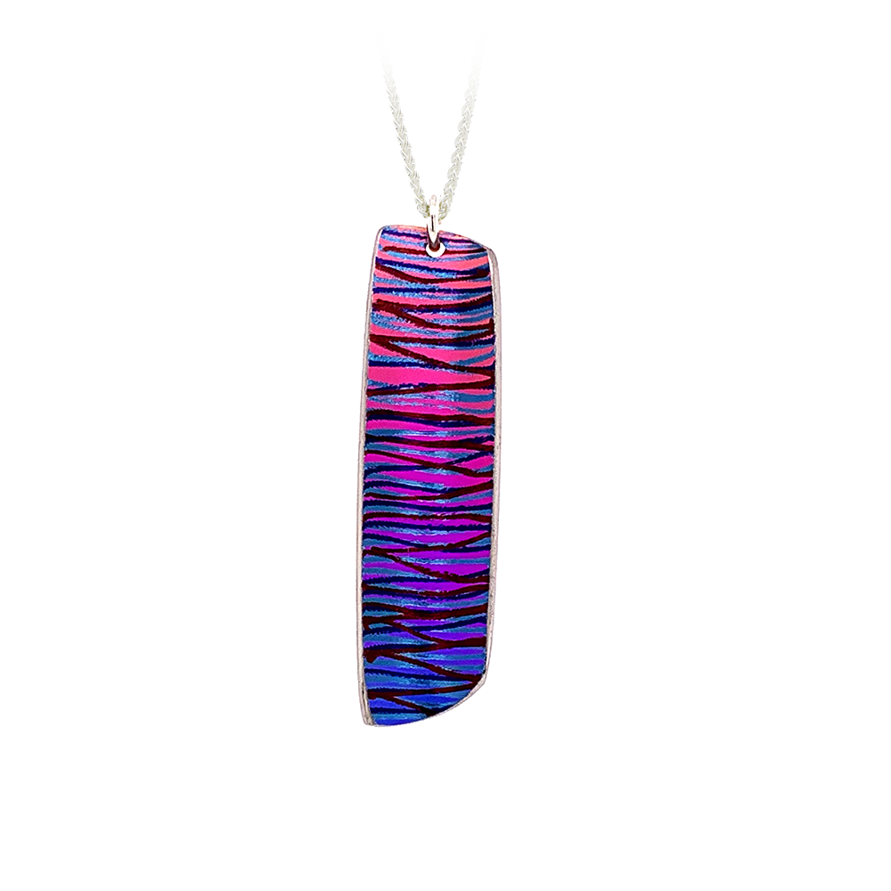 Large Scratch Art Pendant