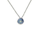 Domed Floral Print Pendant