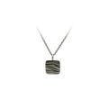 ZEBRA PRINT SQUARE PENDANT