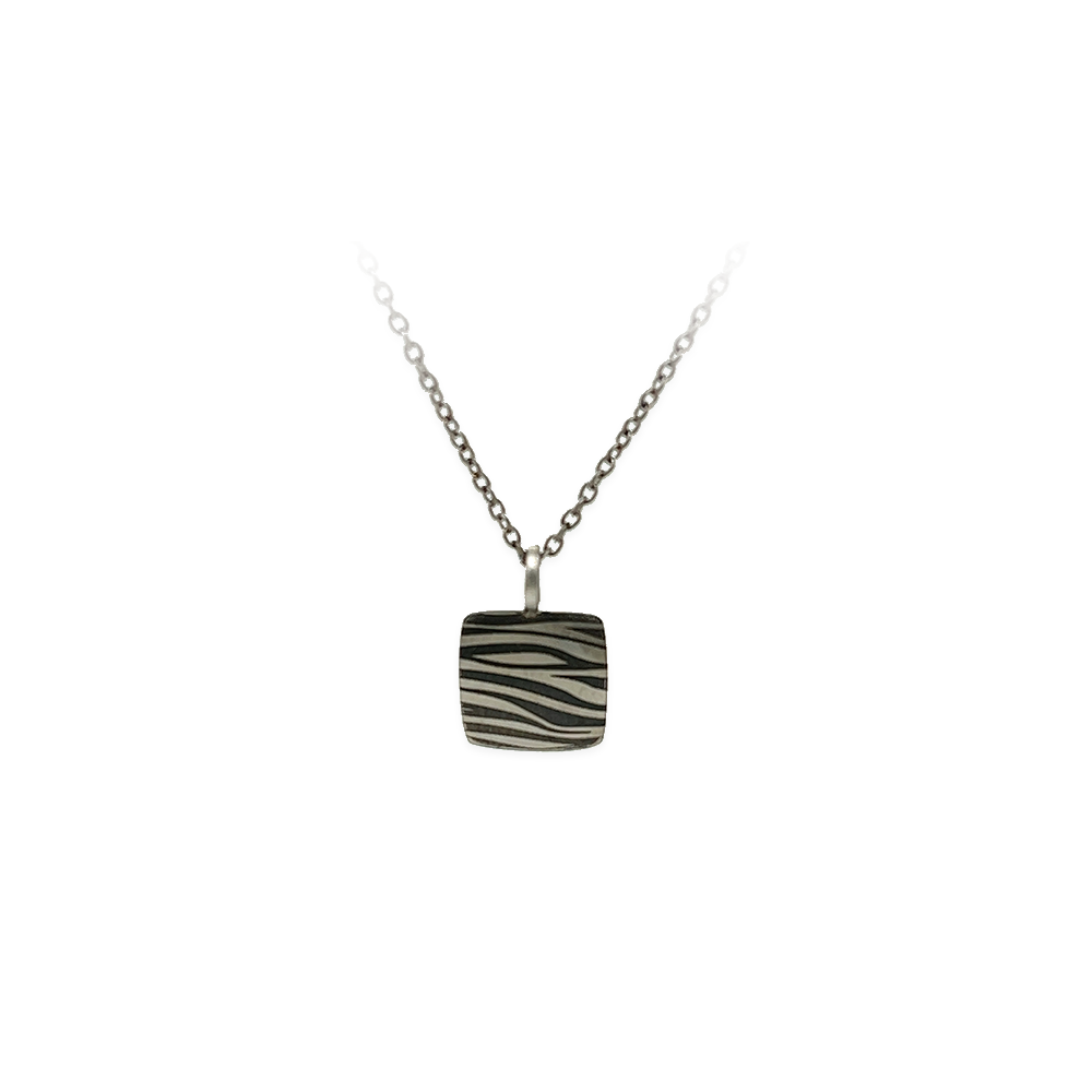 ZEBRA PRINT SQUARE PENDANT