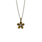 Medium Five Petal Flower Pendant Necklace