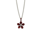 Medium Five Petal Flower Pendant Necklace