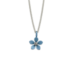 Medium Five Petal Flower Pendant Necklace