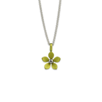 Medium Five Petal Flower Pendant Necklace