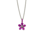 Medium Five Petal Flower Pendant Necklace