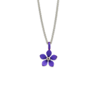 Medium Five Petal Flower Pendant Necklace