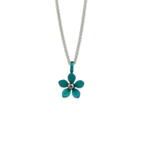 Medium Five Petal Flower Pendant Necklace