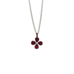 Medium Four Petal Flower Pendant Necklace