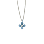 Medium Four Petal Flower Pendant Necklace