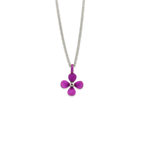 Medium Four Petal Flower Pendant Necklace