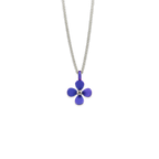 Medium Four Petal Flower Pendant Necklace
