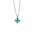 Medium Four Petal Flower Pendant Necklace