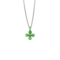 Medium Four Petal Flower Pendant Necklace