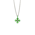 Medium Four Petal Flower Pendant Necklace