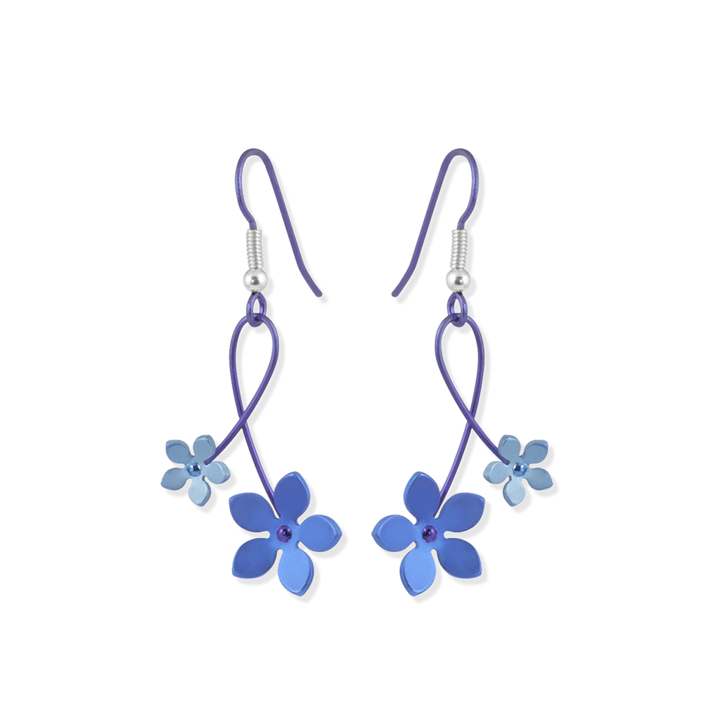 Double Five Petal Flower Drops