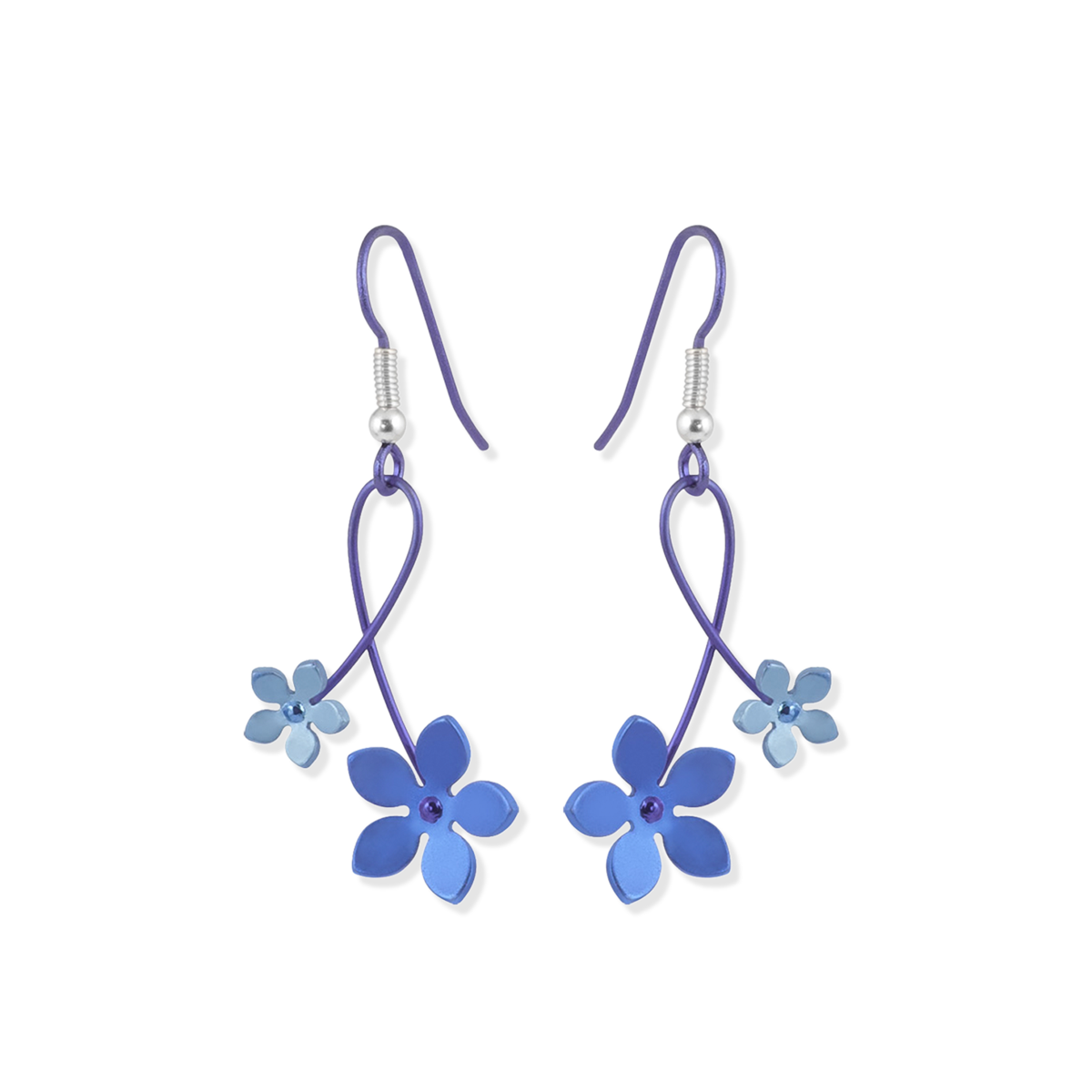 Double Five Petal Flower Drops