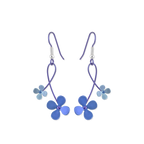 Double Four Petal Flower Drops