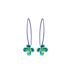 Double Four Petal Flower Drops