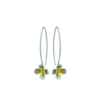 Double Four Petal Flower Drops