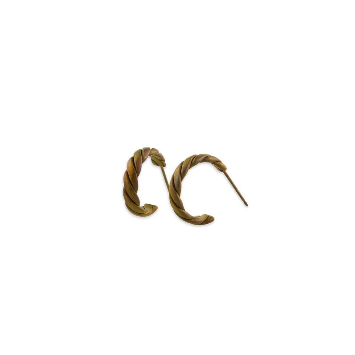 Small Flat Twist Hoops