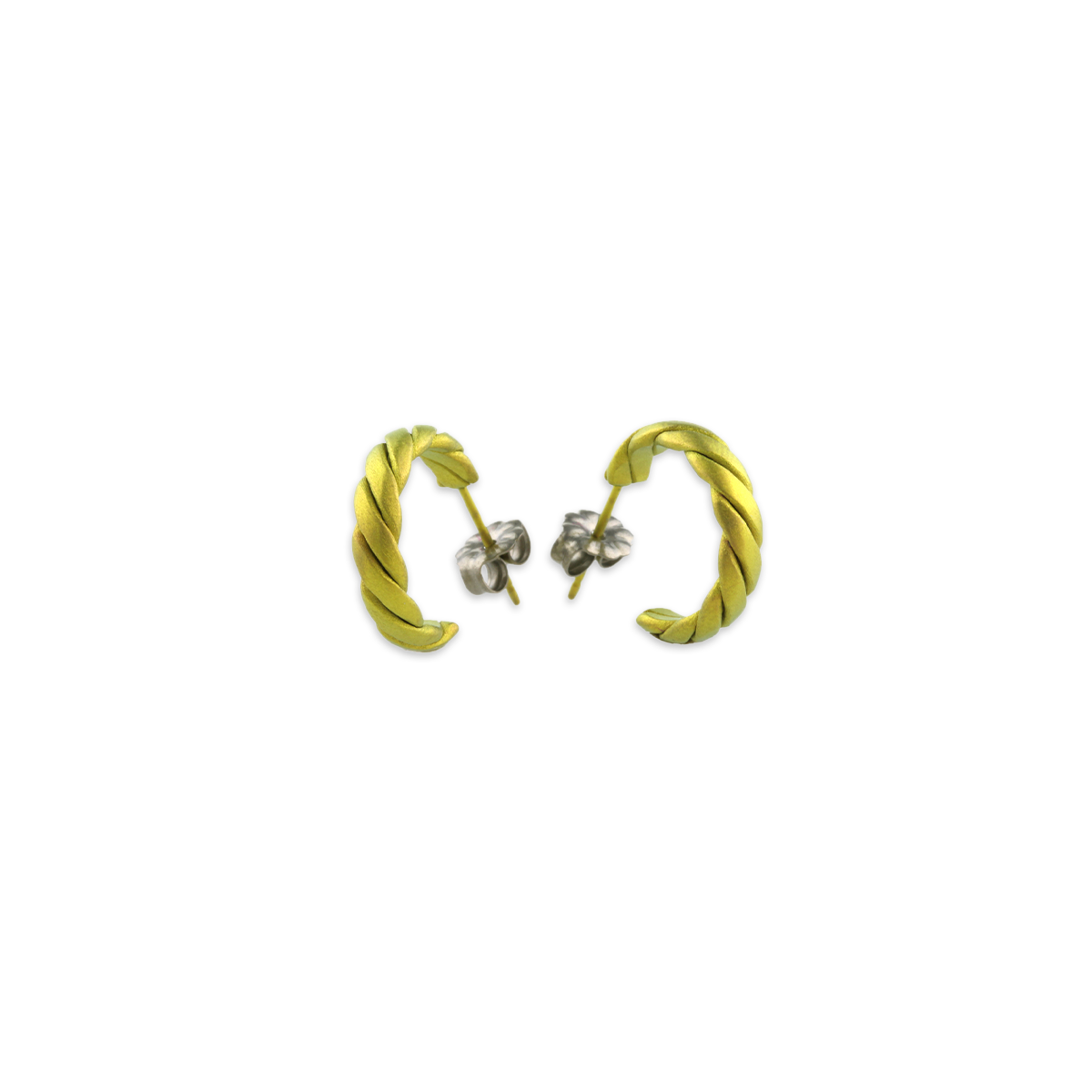 Small Flat Twist Hoops