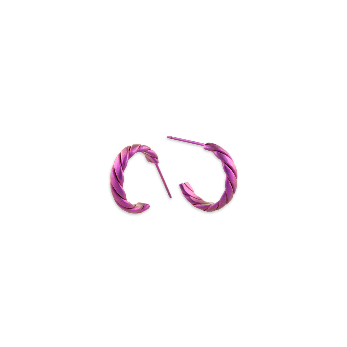 Small Flat Twist Hoops