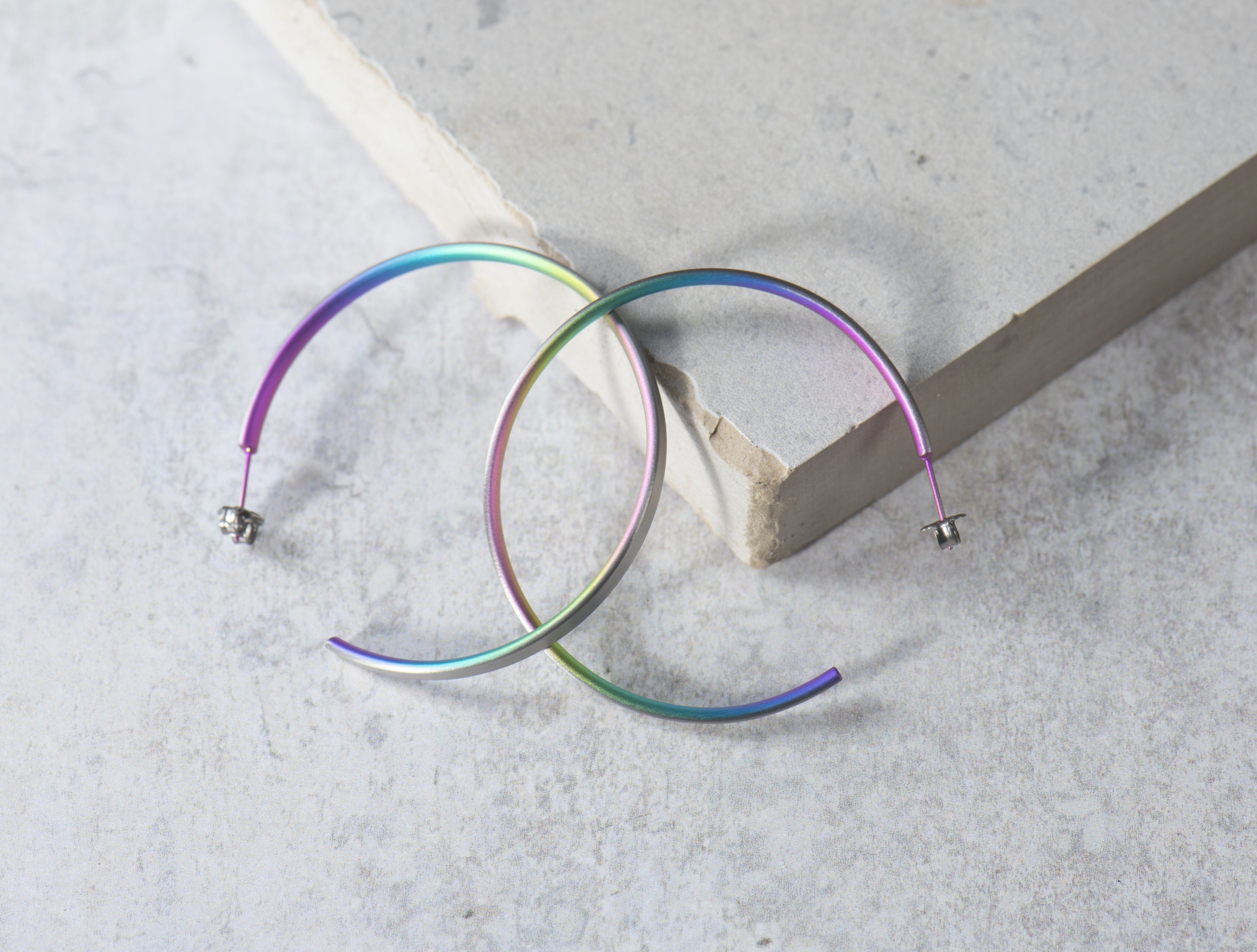 Large Subtle Colour Hoops