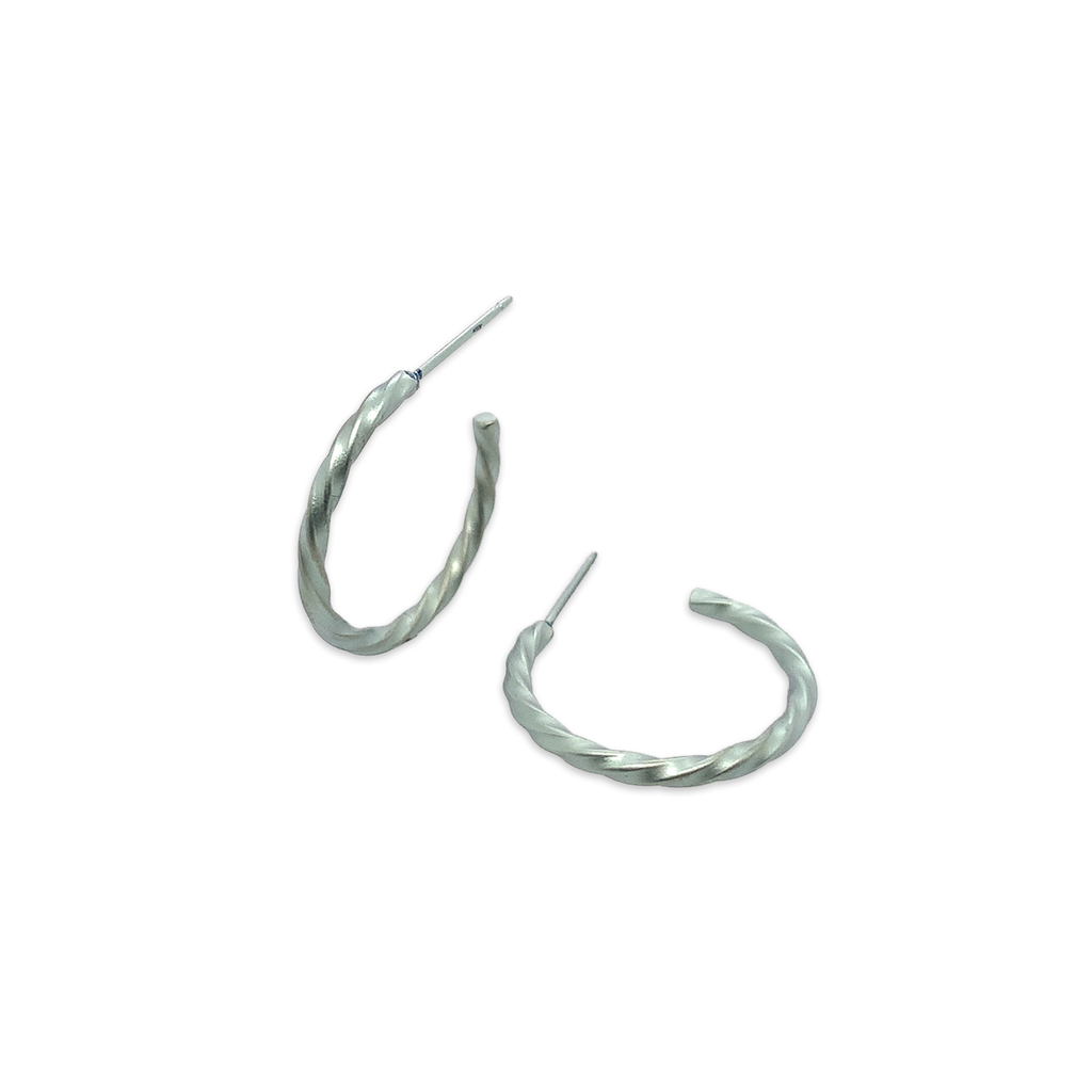 Small 2mm Twisted Hoops