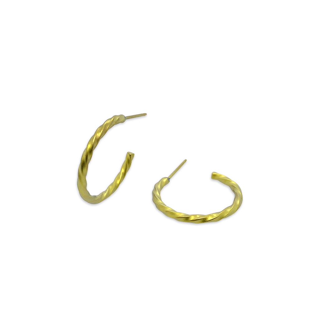 Small 2mm Twisted Hoops