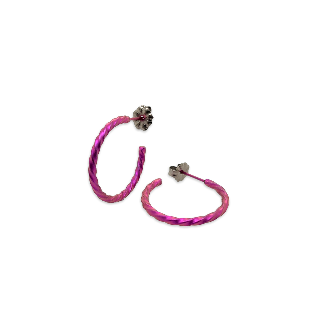 Small 2mm Twisted Hoops